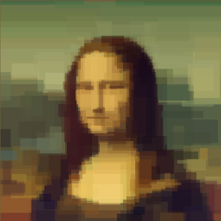 Portrait in rectangles