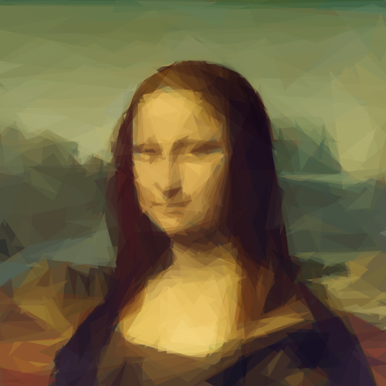 The Mona Lisa drawn with 400 triangles